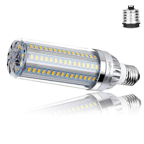 50W Super Bright Corn LED Light Bulb(350Watt Equivalent) - 3000K Warm White 5500Lumen - E26 with E39 Mogul Base Adapter for Large Area Commercial Ceiling Light - Garage Warehouse Factory Workshop