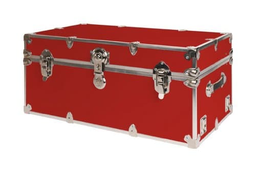 SecureOnCampus College Dorm Storage Trunks/Footlockers Large - Red