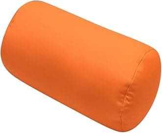 Bimhayuu Microbead Bolster Tube Pillow Travel Essentials Body Cushion Cylinder Bean Bag Throw Pillow Neck Arm Back Support for Plane Car Travel Recliner Sleeping Home Gift (Orange)