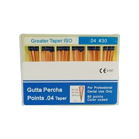 Dental Gutta Percha Points(4%,30)(Pack Of 60 Points)