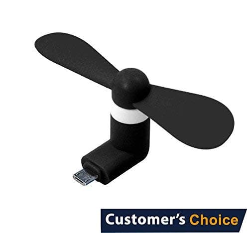 Audiology Portable USB Phone Fan with Micro USB for Cell Phone Samsung Android Smartphones Galaxy S6/Galaxy S7 and Edge/HTC One X/Nokia 5230