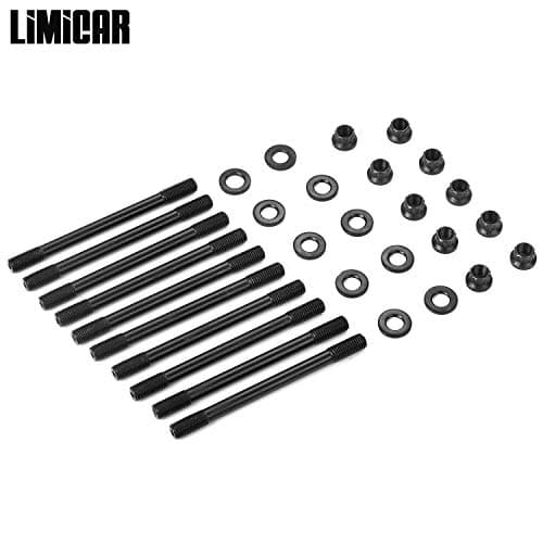 LIMICAR Cylinder Head Stud with 12-Point Nuts 218-4701 for 1989-2005 Mazda Miata 2-Door 1.6L B6 1.8L BP