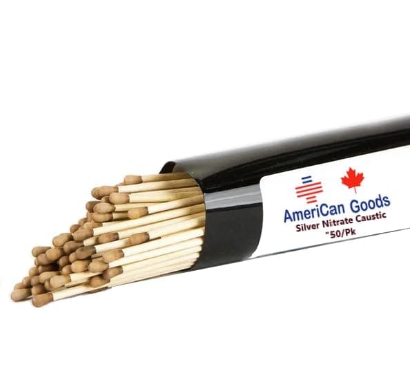 100/Pack Wood Silver Nitrate Caustic 6" Sticks Long Caustic Applicators Individual Use Sticks