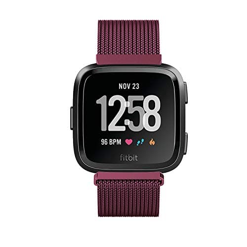 Yutior Metal Bands Compatible with Fitbit Versa 2 / Fitbit Versa Lite & SE/Fitbit Versa Smart Watch, Stainless Steel Metal Replacement Small Large for Women Men, Black, Champagne, Rose Gold, Silver