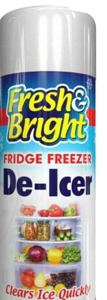 1 x Fridge De-Icer Spray 200ml Fast Acting Melts Ice and Frost Quickly Fridge Cleaner Genuine Fresh & Bright
