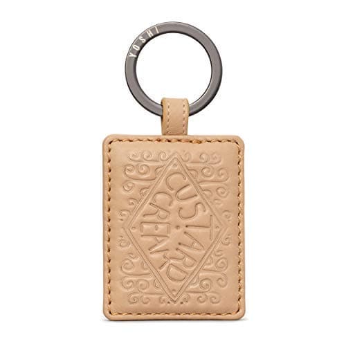 YoshiYoshi Custard Cream Biscuit Leather Keyring