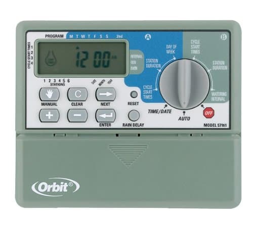 Orbit 57161 Sprinkler System 6-Station Standard Indoor Timer