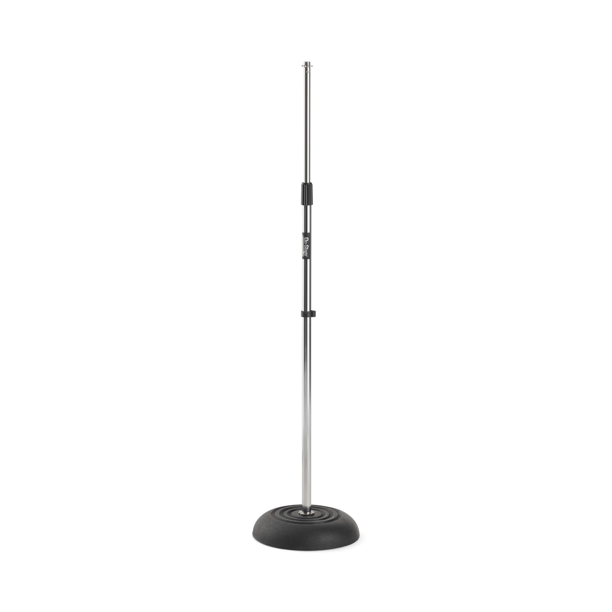 On Stage MC7201 Round Base Microphone Stand - (Chrome)