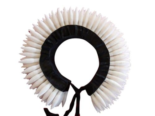 Black and White Round Plastic Flower for Indian Classical Dance Hair Makeup