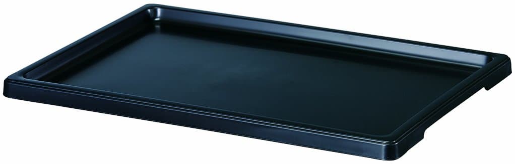 Drip tray for bonsai pots 28x20x2cm black rectangular plastic