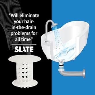 TubShroom Revolutionary Tub Drain Protector Hair Catcher/Strainer/Snare, 2 Pack, Clear