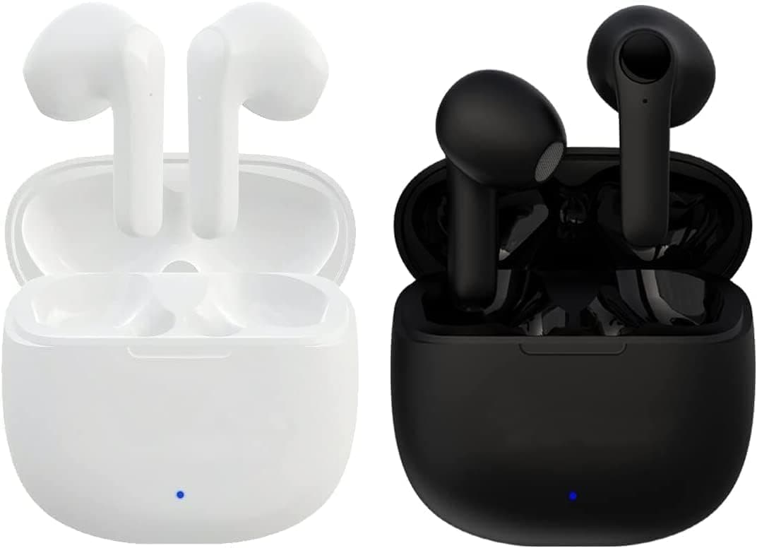 4T4+ Wireless Headphones,Wireless Bluetooth 5.3 Earbuds, Touch Control, Easy-Pairing, 24H Playtime,Noise Cancellation Built-in Mic with Charging Case, IPX8 Waterproof Earphones for Anroid/IOS