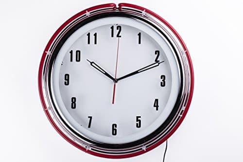 Neon Diner Wall Clock