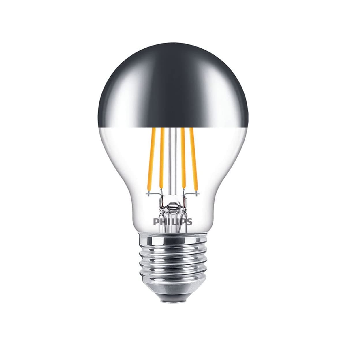 Philips LED Premium Classic Dimmable A60 Crown Mirror Light Bulb [E27 Edison Screw] 7.2W - 50W Equivalent, Warm White (2700K)