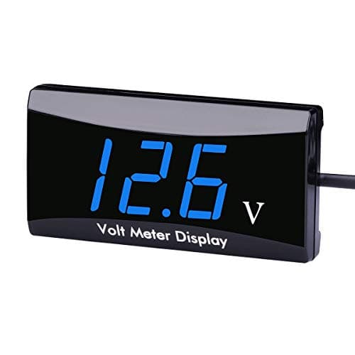 DC 12V Car Digital Voltmeter Gauge - AIMILAR LED Display Voltage Volt Meter for Car Motorcycle (Red)