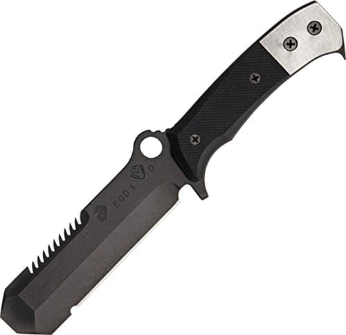 Medford USMC EOD-1 Fixed Blade Knife,4.875in,Blunt Tip Blade,Black G-10 Handle