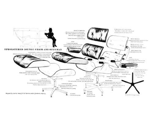 Eames Chair Exploded Print