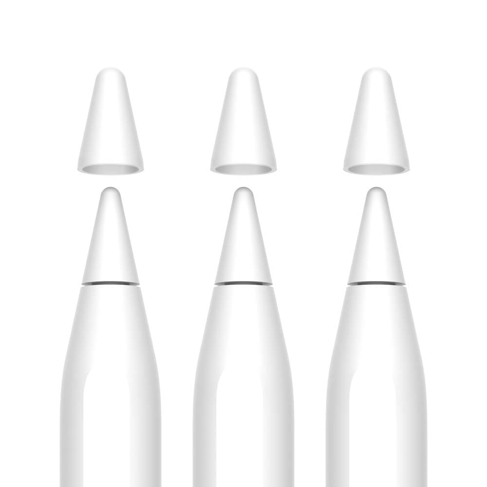 FRTMA [2 in 1] Non-Slip Writing Nib/Tip Protector Compatible with Apple Pencil 1st & 2nd Generation (Pack of 10), White