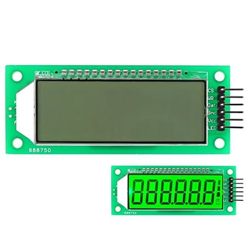 Ivolador 1602 LCD 2.4 Inch 7 Bit 6 Segment LCD Screen Display Module With Green Backlight