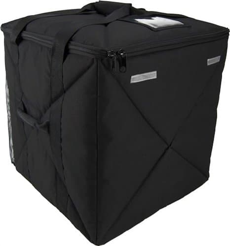 16-18” Black Fabric Pizza Delivery Bag – Top Loading, Holds (10-13) 16-18" Pizzas, Case Qty (1)