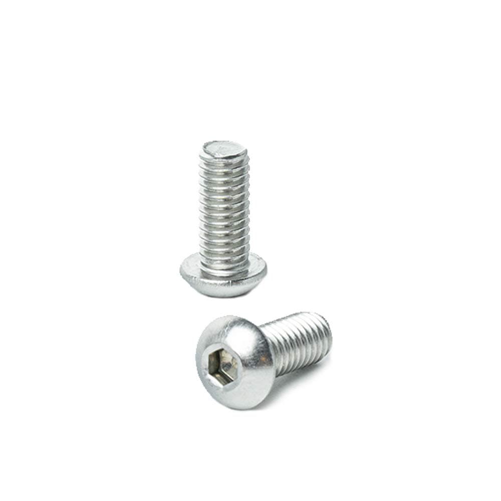 5/16-18 x 3/4" Button Head Socket Cap Screws, Allen Socket Drive, Stainless Steel 18-8, Full Thread, Bright Finish, Machine Thread, Quantity 10 by Bridge Fasteners