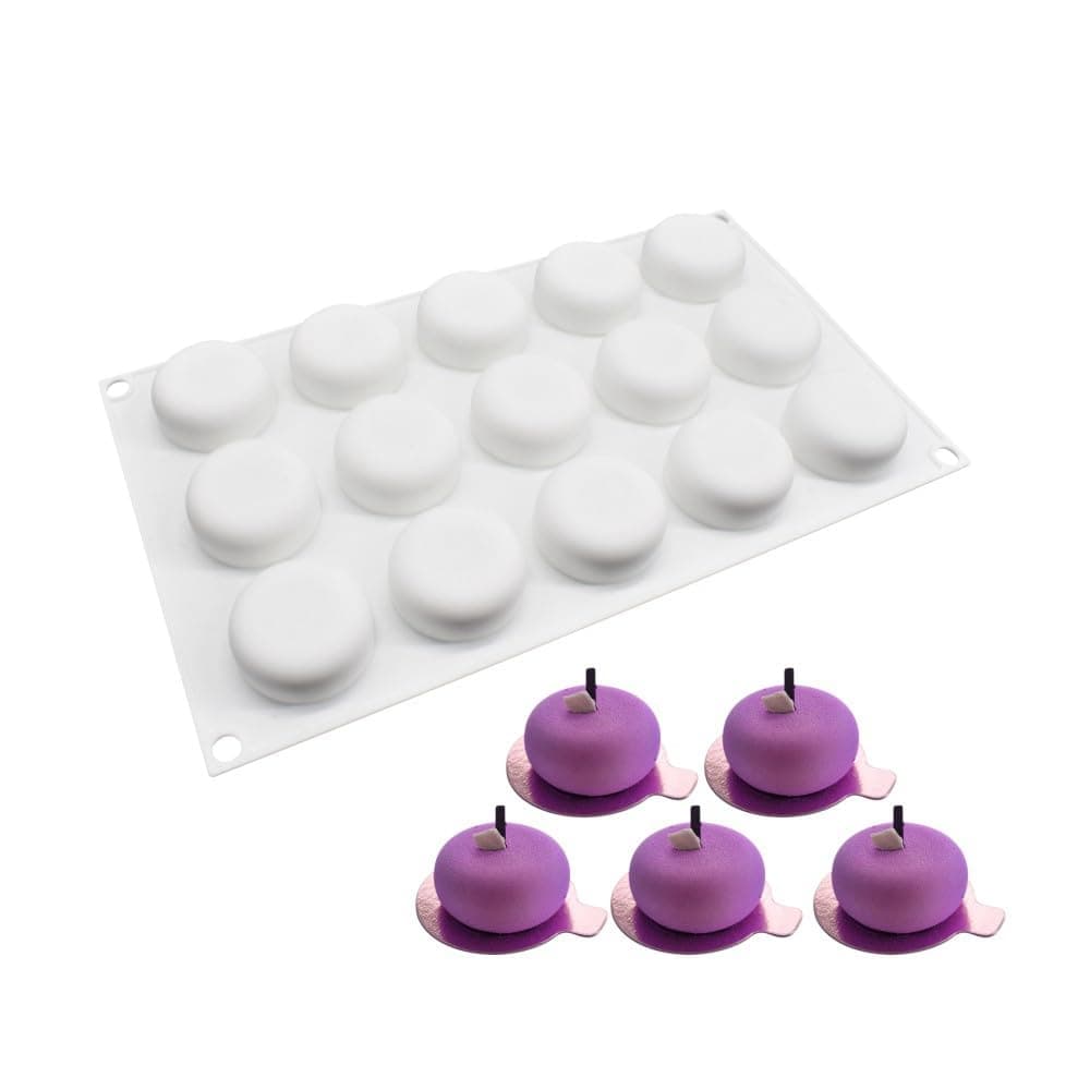 Silicone Mold Chocolate Decorating Mould DIY Cake Mousse Molds Baking Accessories Reusable Tools (Oval E_11.72 X6.8 X0.8inch)