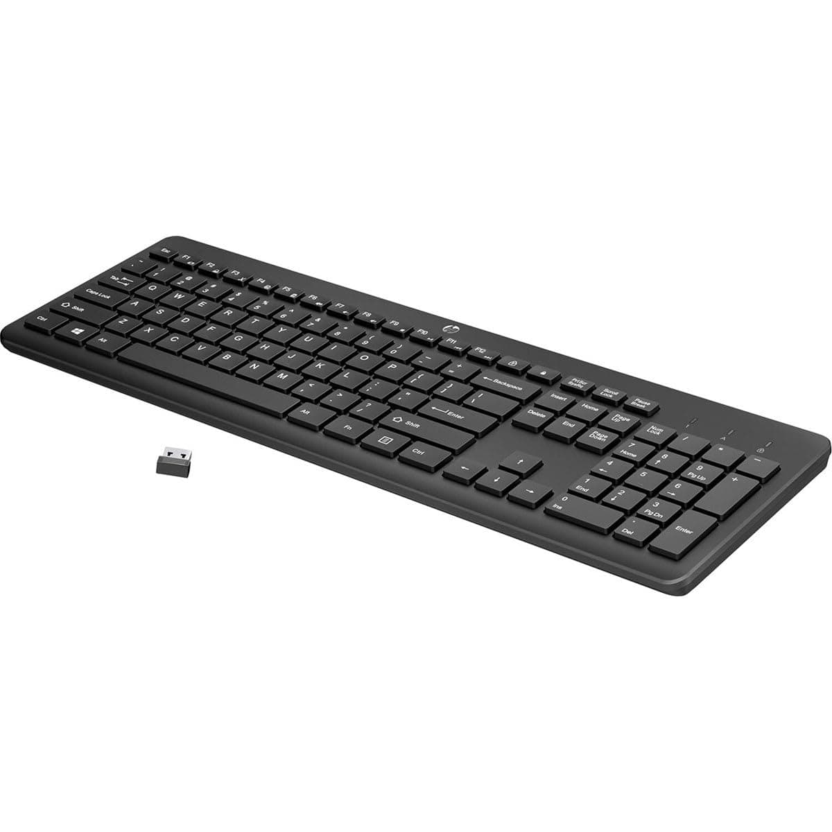 HP 230 Wireless Keyboard - 2.4GHz Bluetooth Connection - Low-Profile, Quiet Design - Windows & Mac OS - Laptop, PC Compatible - Shortcut Keys & Number Pad - Long Battery Life (‎3L1E7AA#ABA)