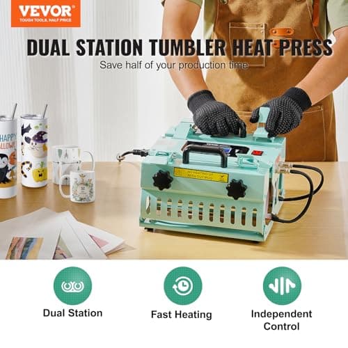 VEVOR Cup Printing Press, Green, 75-85mm