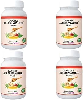 Ayurvedic Capsule Plus | Immunity Booster and Anti - Inflammatory Capsule | Anti Allergy and Asthma Relief | 100% Natural And Ayurvedic Capsules | Pack of 120 Capsules