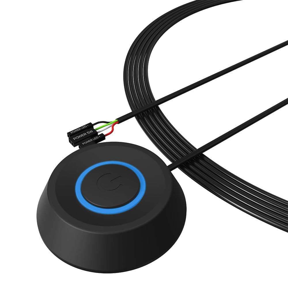 DKE PC Power Button Desktop PC Computer Case Power Switch On Off HDD Push Computer Host Button Supply Supplies with 2m Cables