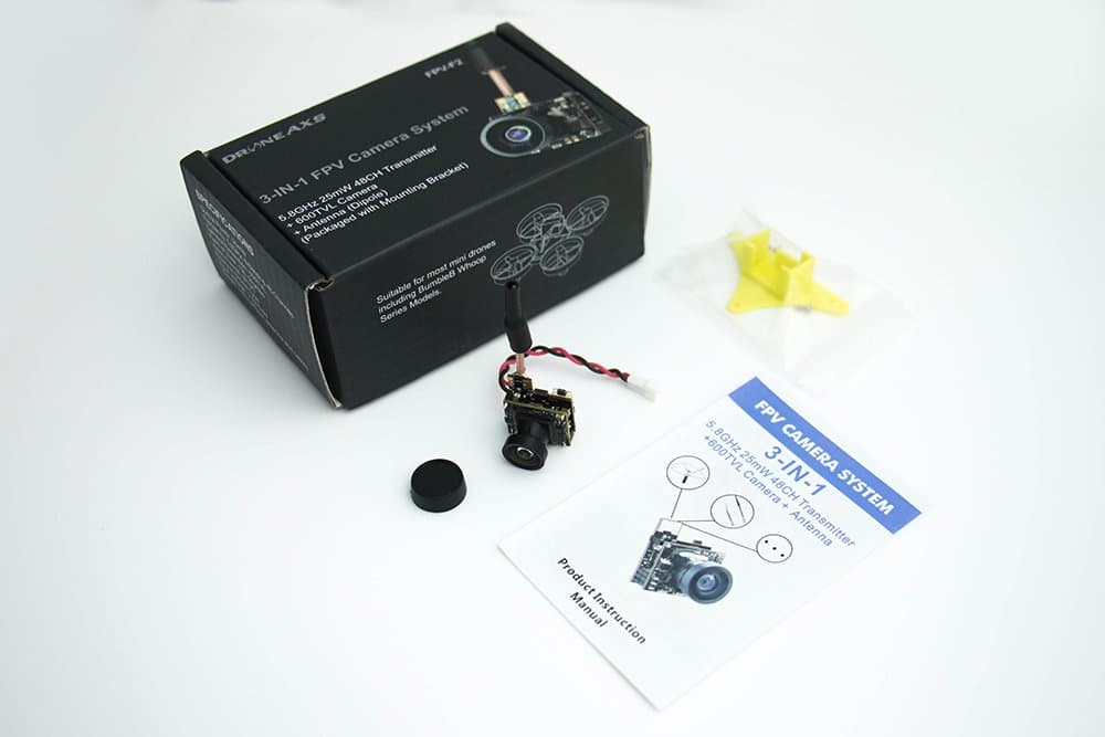 3-in-1 FPV Camera Including Camera Mounting & 2 Multi Cables for BumbleB Whoop Pro