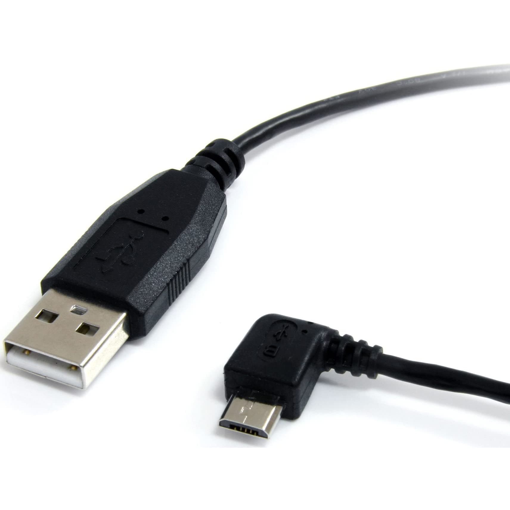 StarTech.com 6 ft. (1.8 m) USB to Micro USB Cable - USB 2.0 A to Left Angle Micro B - Black - Micro USB Cable (UUSBHAUB6LA)