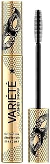 Eveline Cosmetics Variete Long Lasting Volumising Mascara with Precise Silicone Brush, Intense Black
