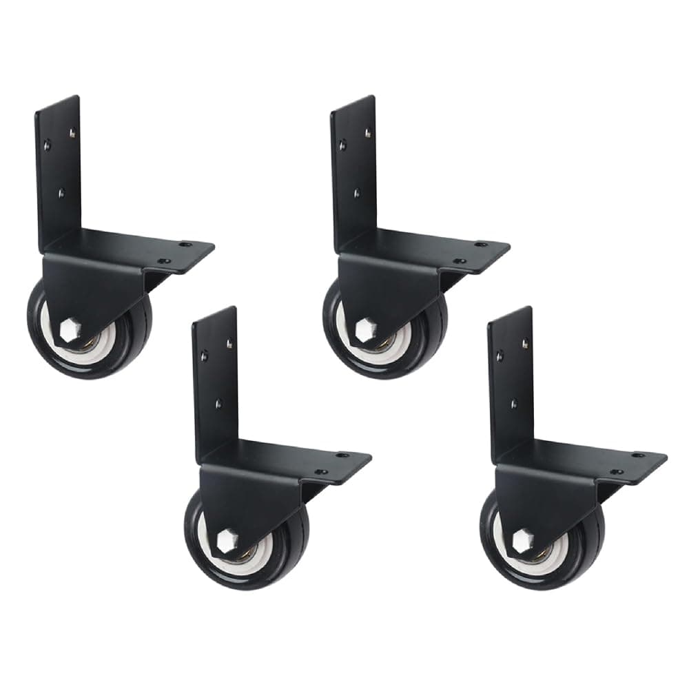 4 Pack Swivel Caster Wheel, 2" L-Shaped Plate Side Mount Directional Casters, Heavy Duty Mute Casters for Cribs, Cabinet, Trolley (Loading Capacity 330Lbs/150Kg)