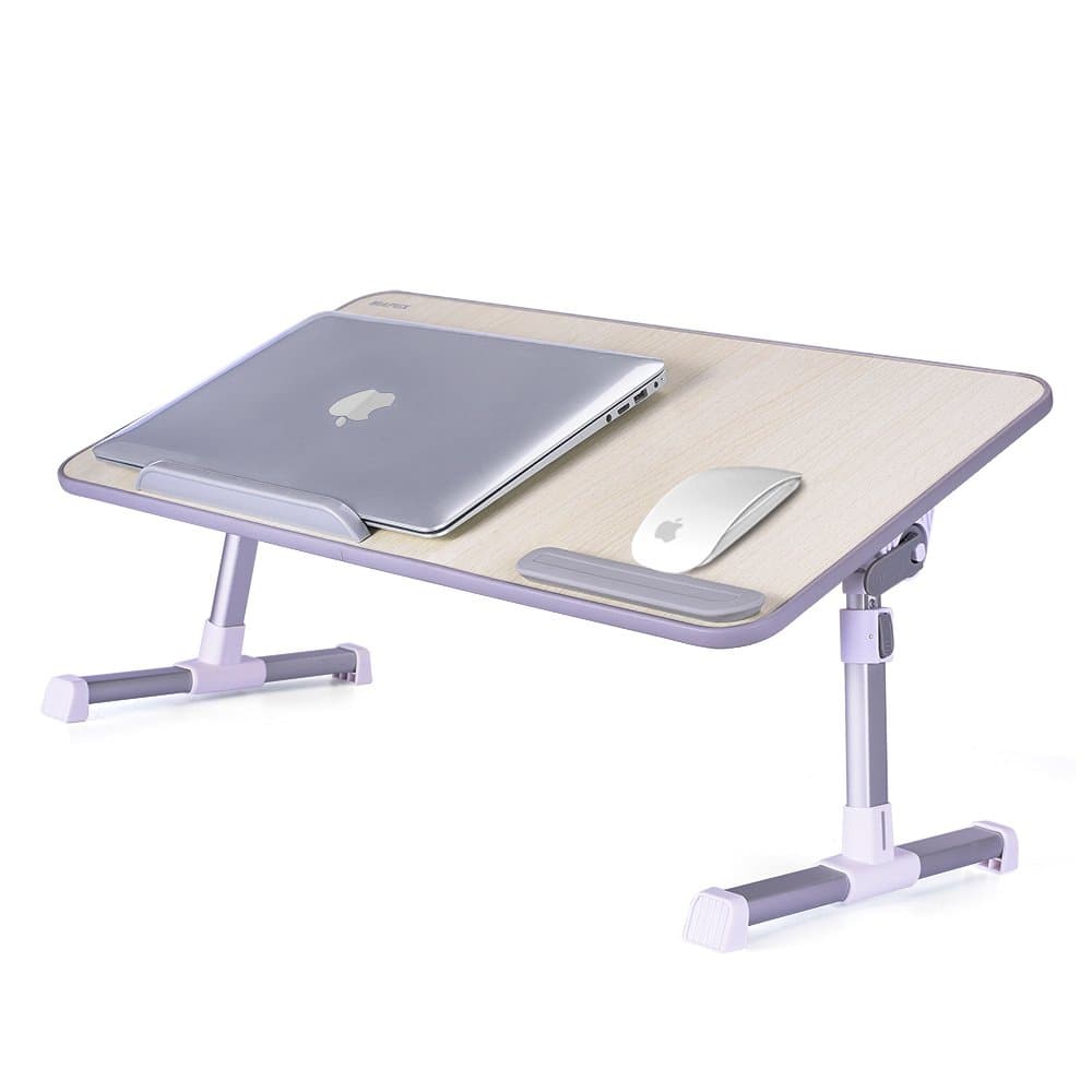 MAPUX Laptop Table Height and Angle Adjustable Laptop Stand Computer Desk Foldable Laptop Desk Tray for Sofa, Bed, Terrace, Balcony, Garden etc.