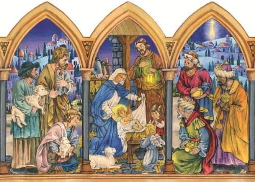 Nativity Arches Religious German Advent Calendar