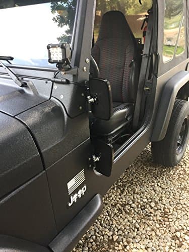 Doors Off - Jeep Wrangler Side Hinge Mirrors (1976-2017) JK TJ CJ YJ