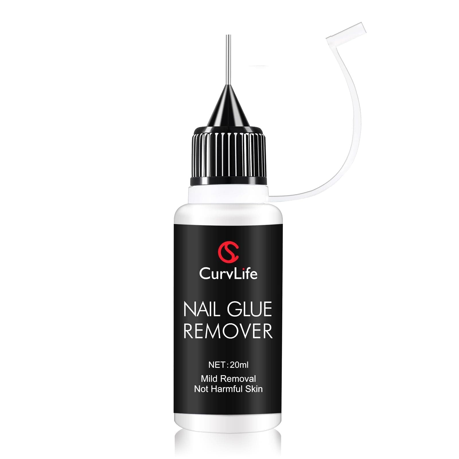 20ml Pinpoint Nail Glue Remover for Press on, Multi-Functional Remover for Nails Tips, Gentle Glue Remover for Gel x Nails, Non-Acetone Nail Polish Remover