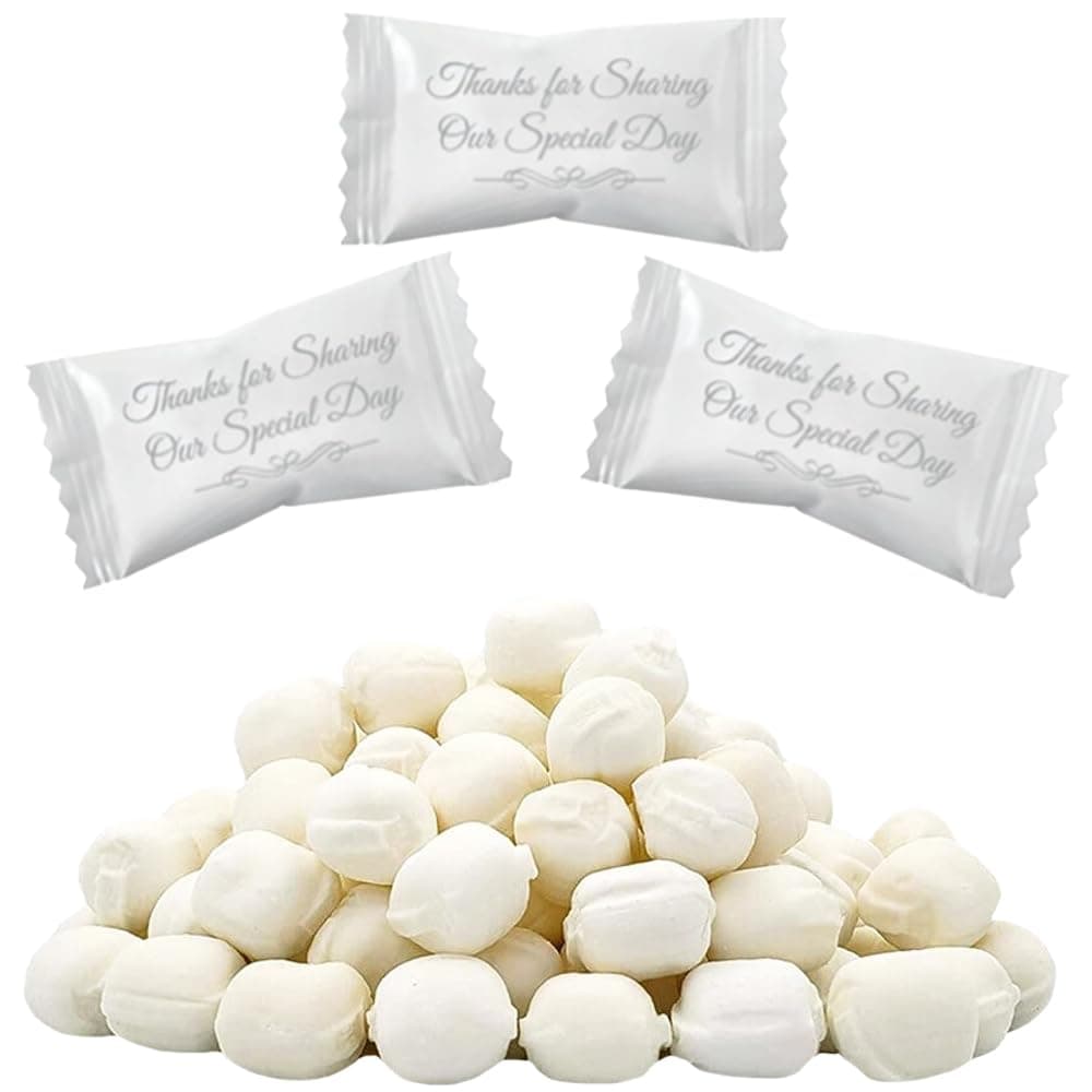 The Dreidel Company 55 Wedding Buttermints, Mint Candies, After Dinner Mints, Butter Mint Candy, Fat-Free, Individually Wrapped 55 Pieces