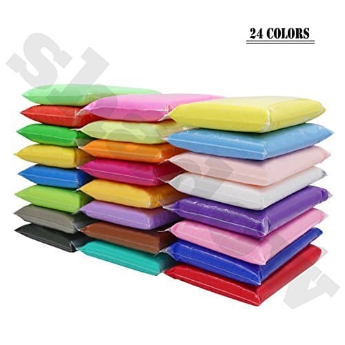 Shadowtech Clay&Modeling Clay, 24 Colors, DIY Soft Molding Craft Oven Baking Clay, Best Kids Gifts for birthday