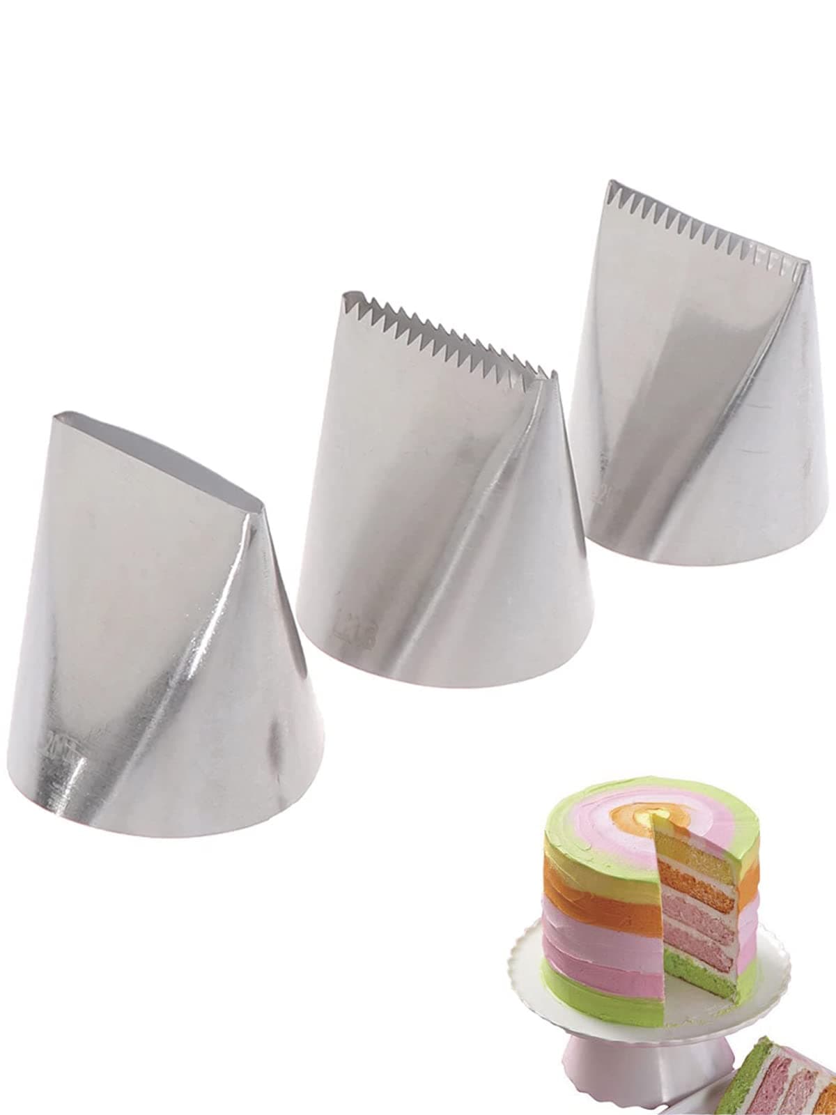Crumb Coat Piping Tip,Cake Icer Tip Extra Large,Icing Tips Sets for Cake Decorating,3 Pcs