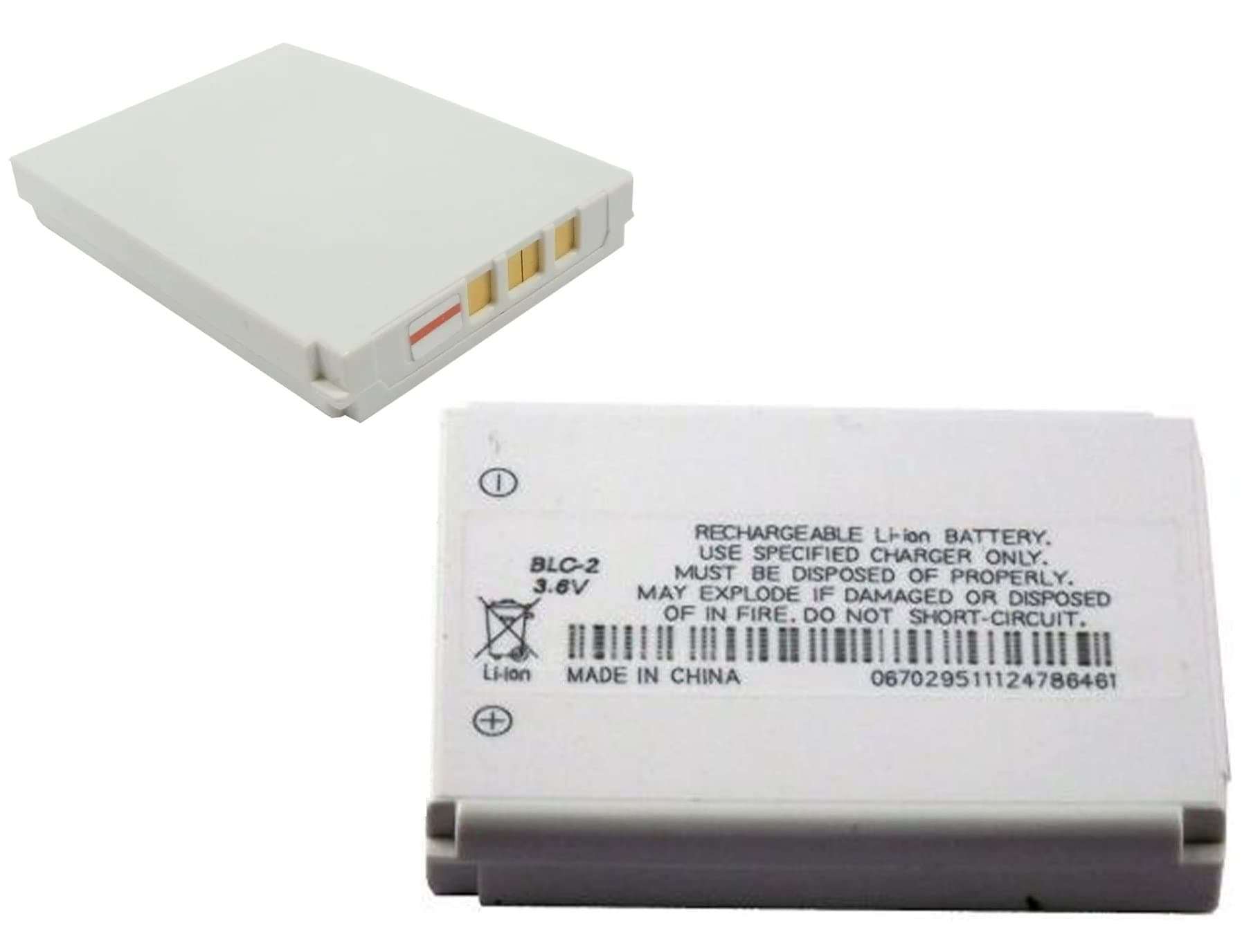 Replacement Battery (BLC-2) For NOKIA 1220, 1261, 2260, 3310, 3315, 3320, 3330, 3350, 3360, 3385, 3390, 3395, 3410, 3510, 3510i, 3520, 3530, 3560, 3570