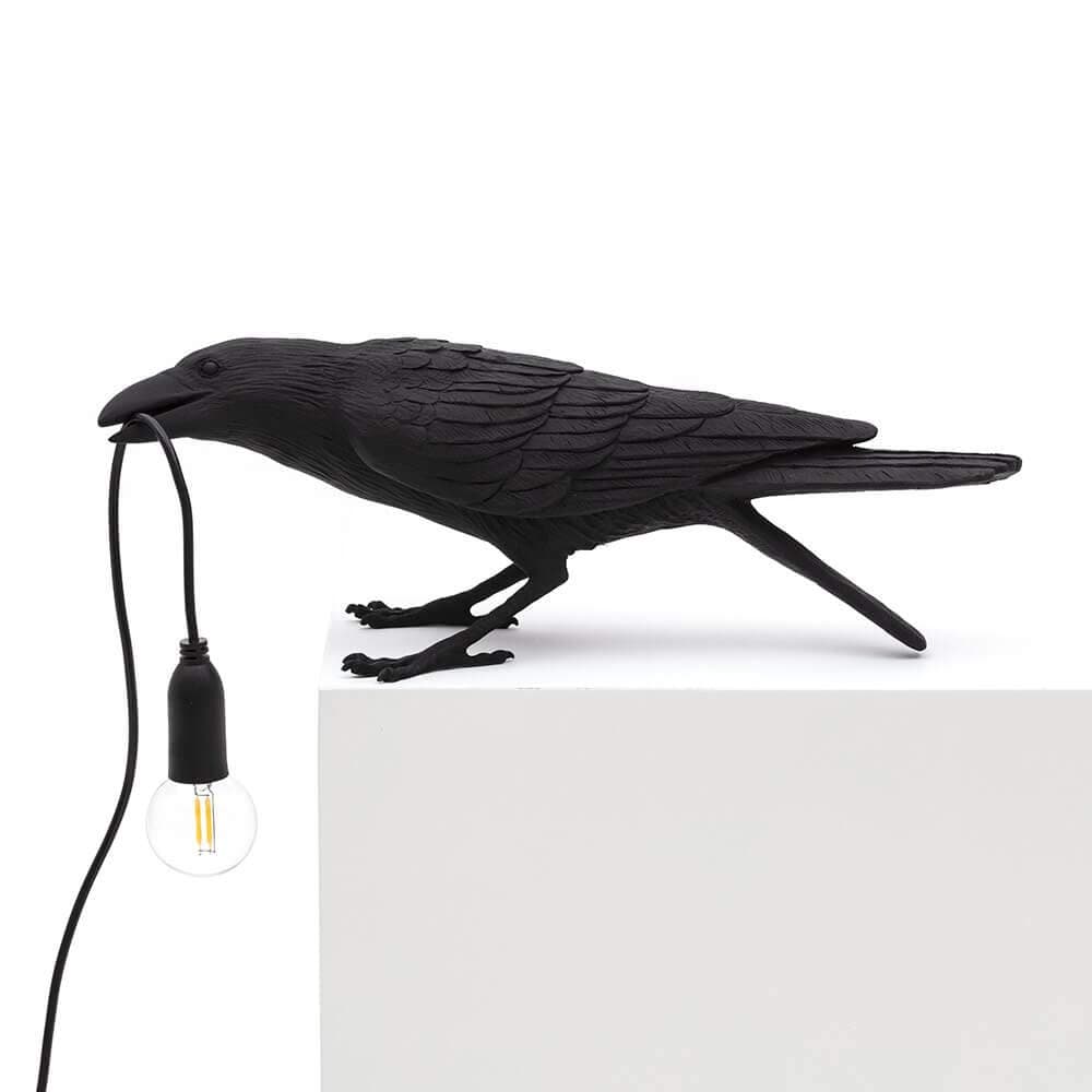 SELETTIBird Lamp Playing table lamp black crow