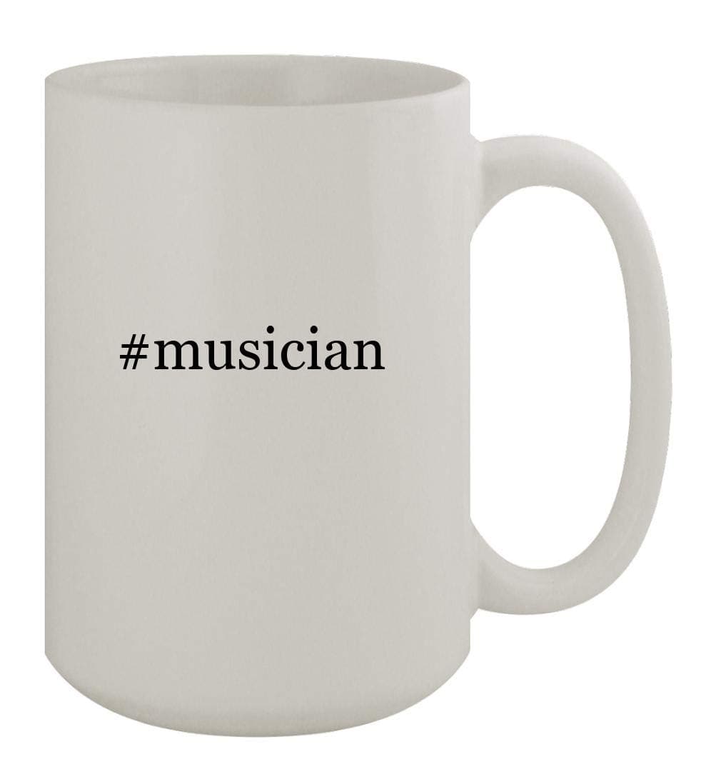 #musician - 15oz Ceramic White Coffee Mug, White