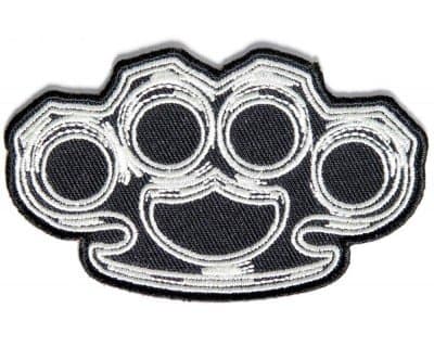 Brass Knuckles Patch 3.5"x2" Inch Embroidered