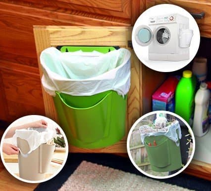 SmartPal The Complete Bag Storage and Re-use Solution That Perfectly Fits Your Free Plastic Grocery Bags (Eco-Green)