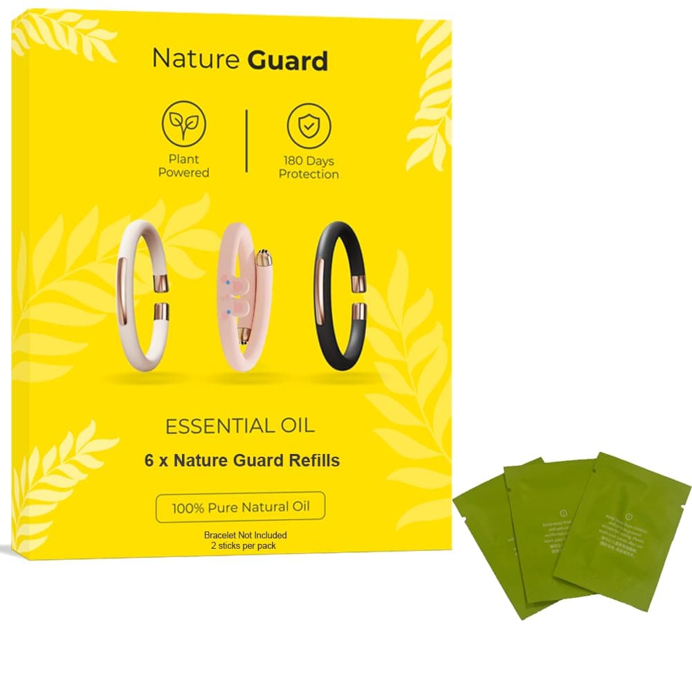 6 Essential Oil Refills (2 Sticks per Pack) | No DEET Mosquito Repellent | Nature Guard (Refills)