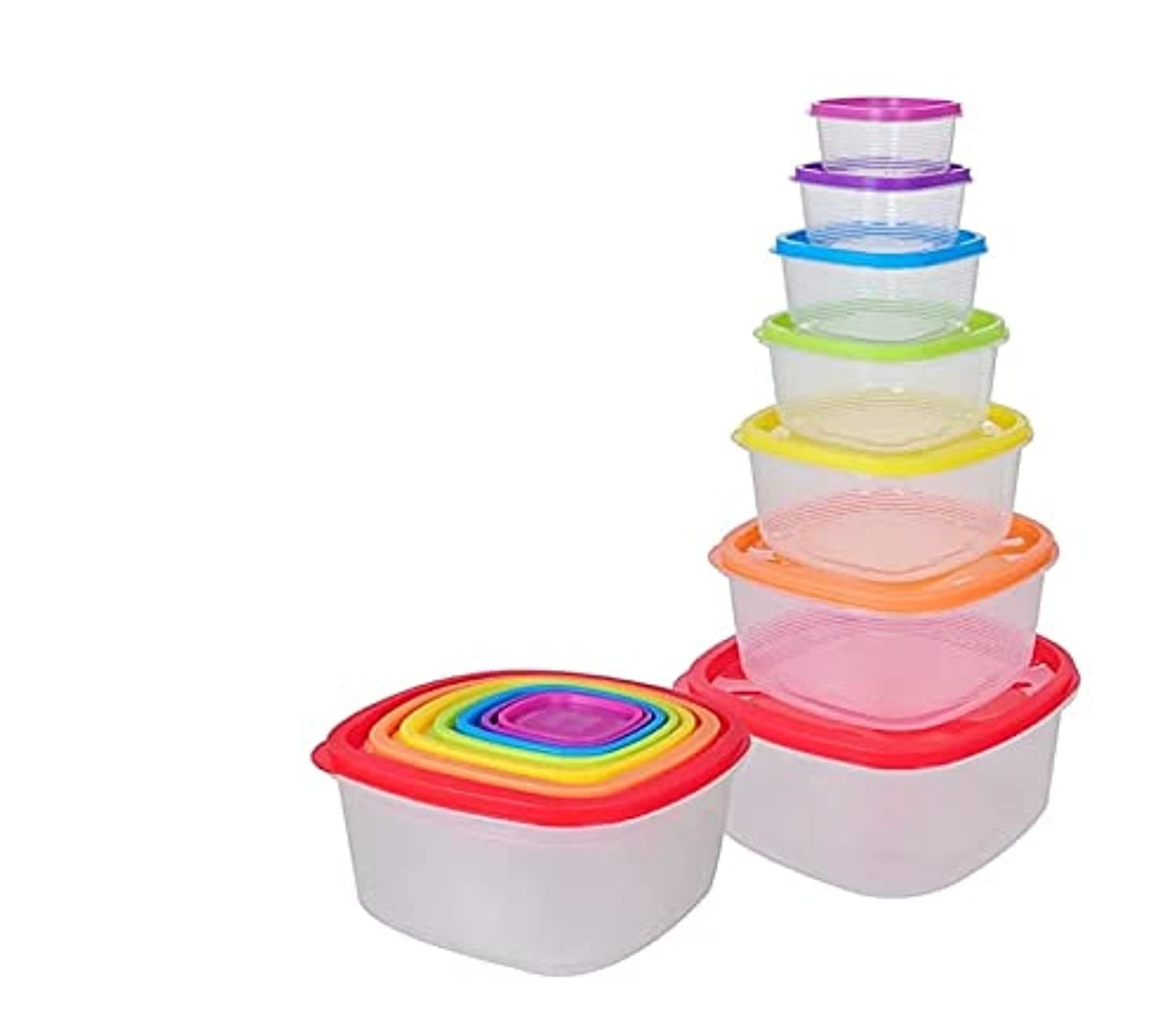 Kitchen Storage Containers – Set of 6 Pantry Kitchen Organizer Containers with Lids – Perfect for Cereal, Flour or Sugar Storage – Air-Tight, Freezer-Safe, BPA-Free, Transparent, Eco-Friendly