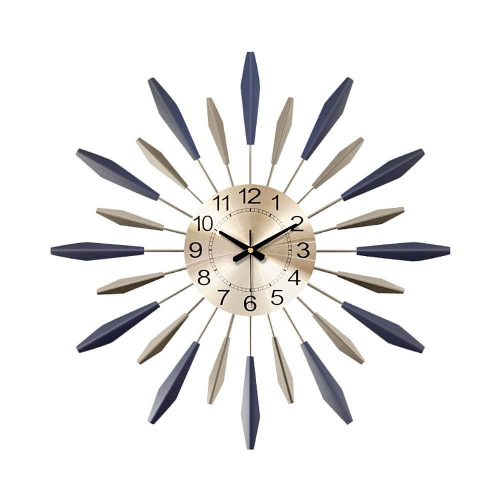 Framy 3D Metal Wall Clock, Modern Sunburst Decor Clocks, Large Living Room Wall Watches Silent Non Ticking Modern Quartz Clock,76cm