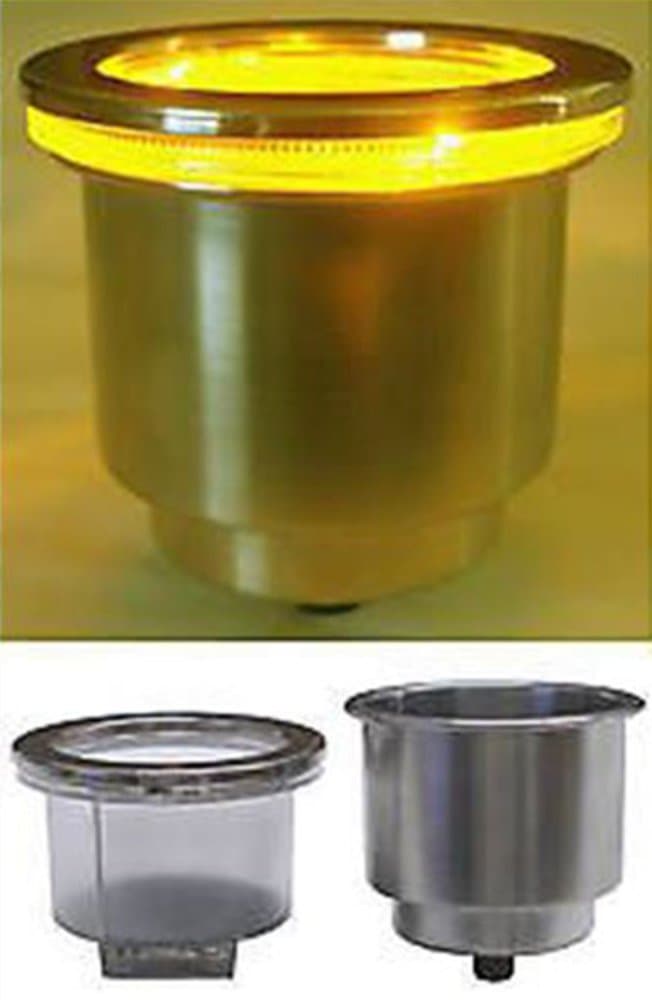 LED Cup Holder - Battery Operated - Gold